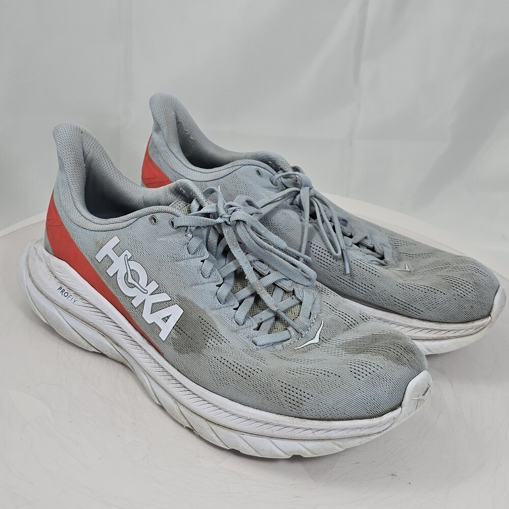 Worn Hoka One One Men 11.5 D Mach 4 1113528 BFFS Comfort Running Shoes Sneakers